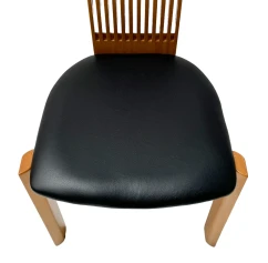 Post-Modern Slatted High Back Dining Room Chairs by Pietro Costantini, 1980s